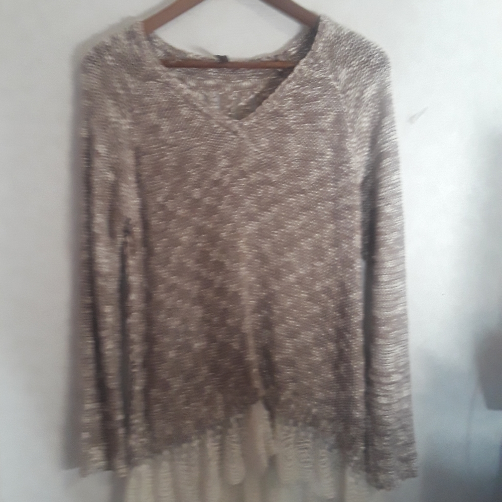 Lacy hem sweater